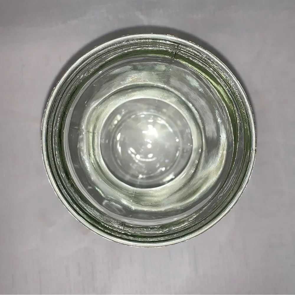 Hand blown Glass Green Tint Flower Vase Custom Crafted Artisan Home Decor Accent